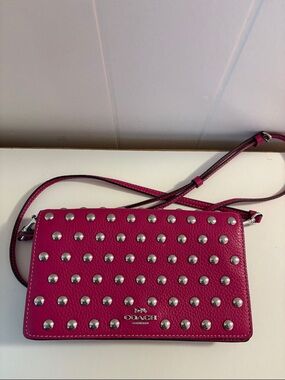 Coach Anna Studded Crossbody Clutch Bag